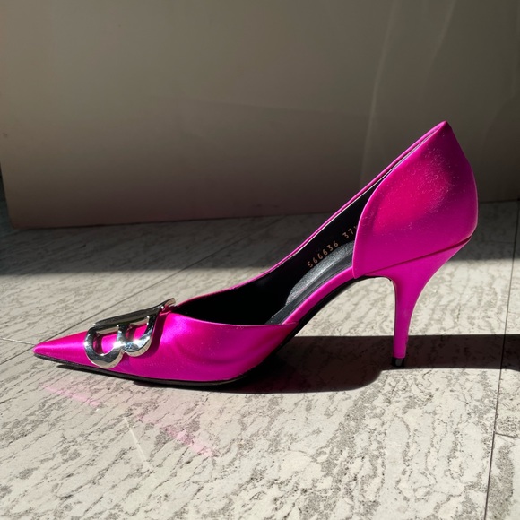 Balenciaga Talon d’Orsay Pumps in Rose Fuchsia - Picture 2 of 8